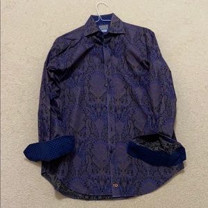 Thomas Dean large size paisley dress shirt.